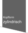 kopf zylindrisch